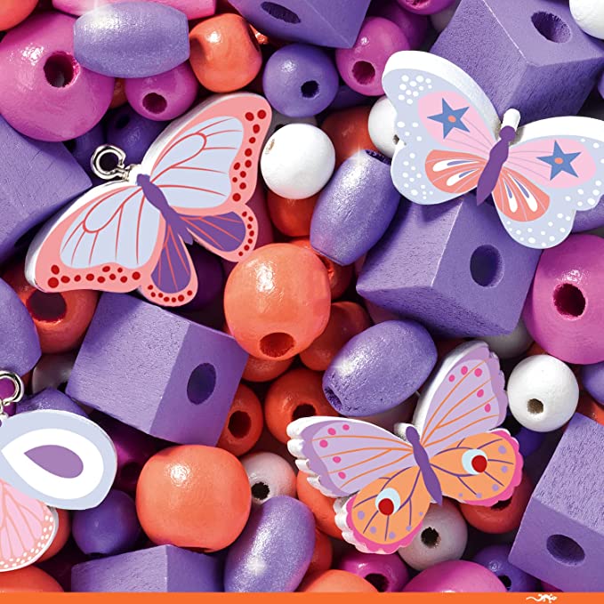Butterflies Wooden Beads