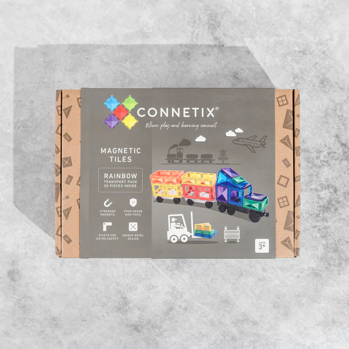 Connetix Tiles - 50 Pieces Transport Pack