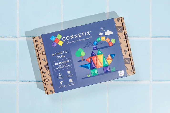 Connetix Tiles - 24 Pieces Rainbow Mini Pack