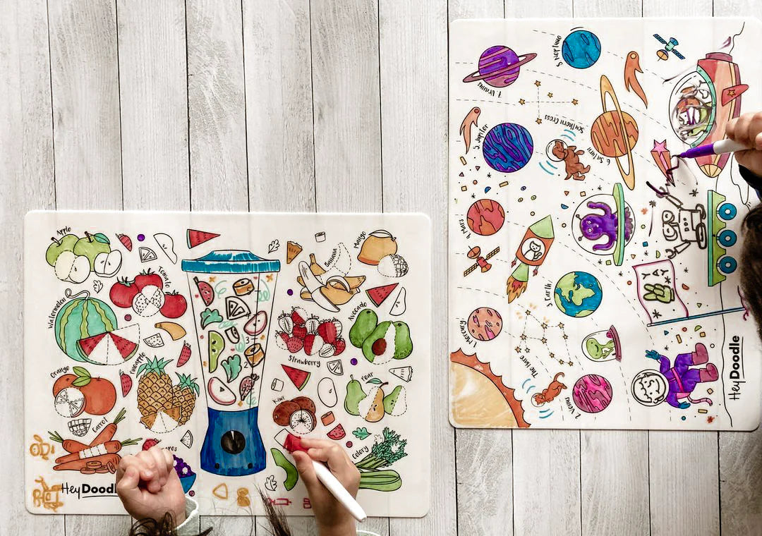 Breakfast Blend – Silicone Reusable Drawing Mat & Markers