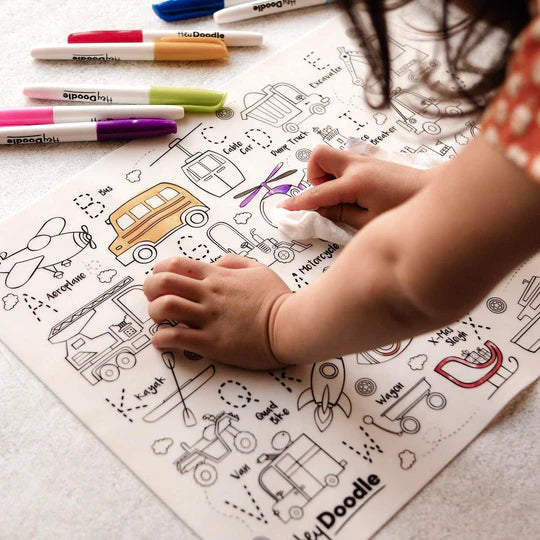 Toot Toot Honk – Silicone Reusable Drawing Mat & Markers
