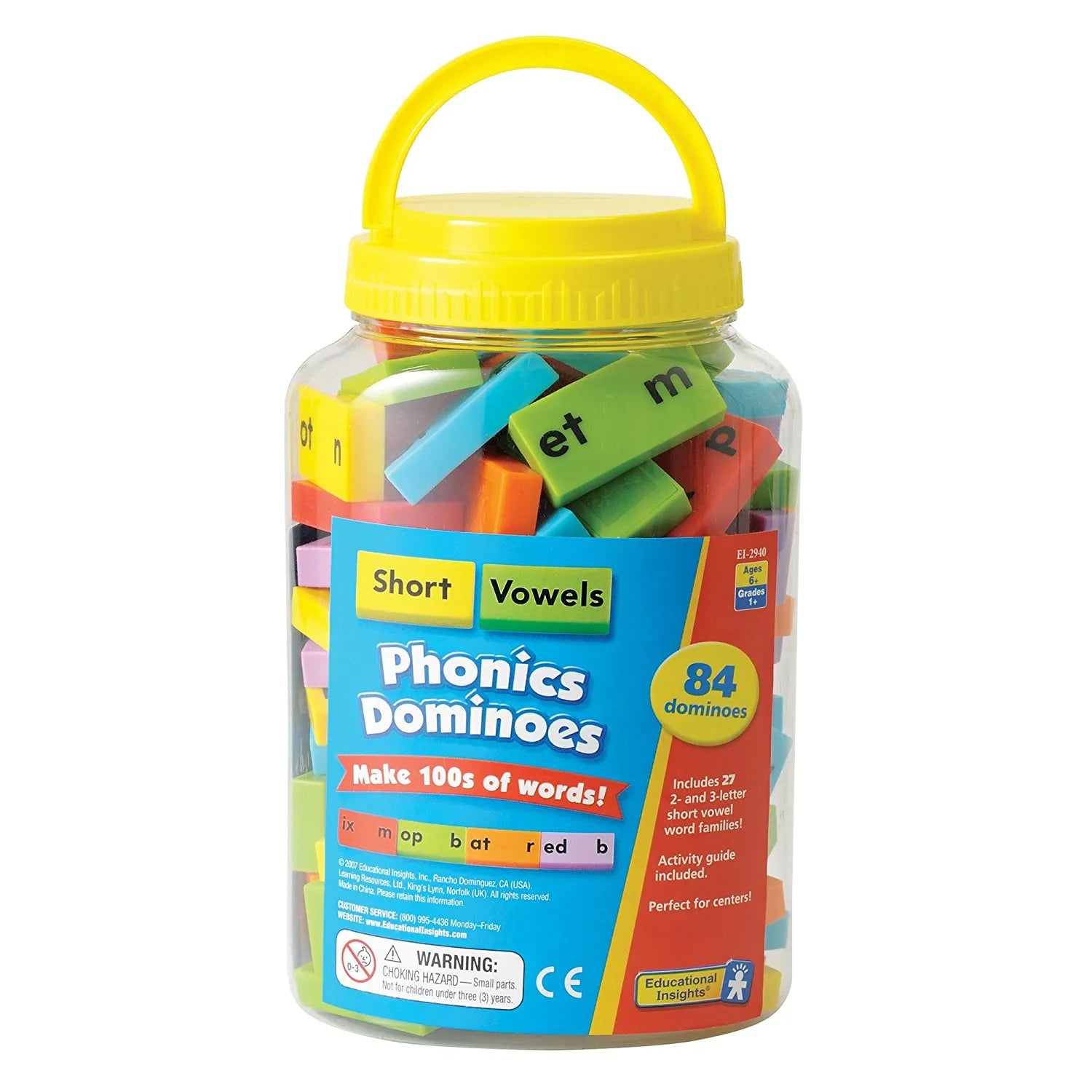 Phonics Dominoes — Short Vowels
