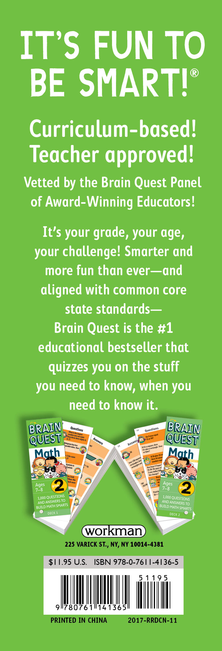 Brain Quest 2nd Grade Math Q&A Cards
