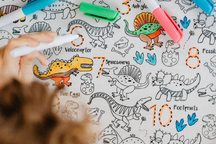 Dino Roar – Silicone Reusable Drawing Mat & Markers